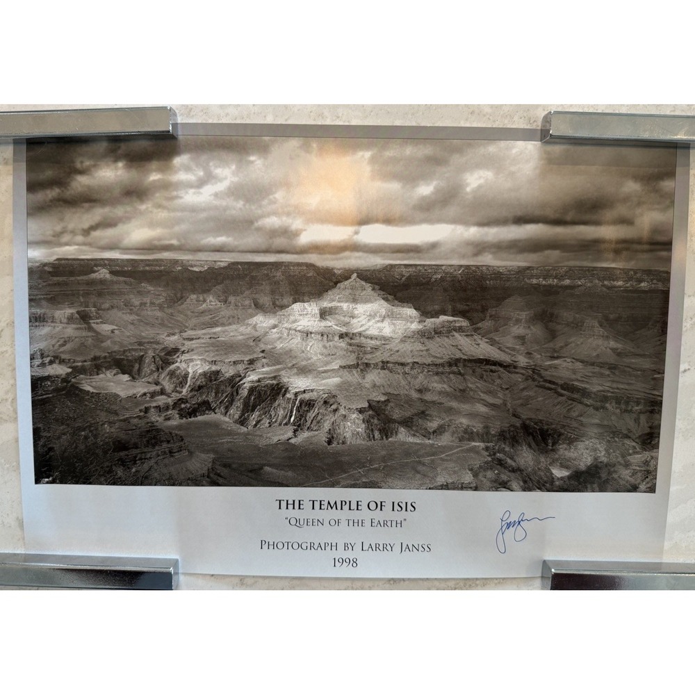Larry Janss Signed Grand Canyon Poster Temple of Isis 1998 MINT New in Tube